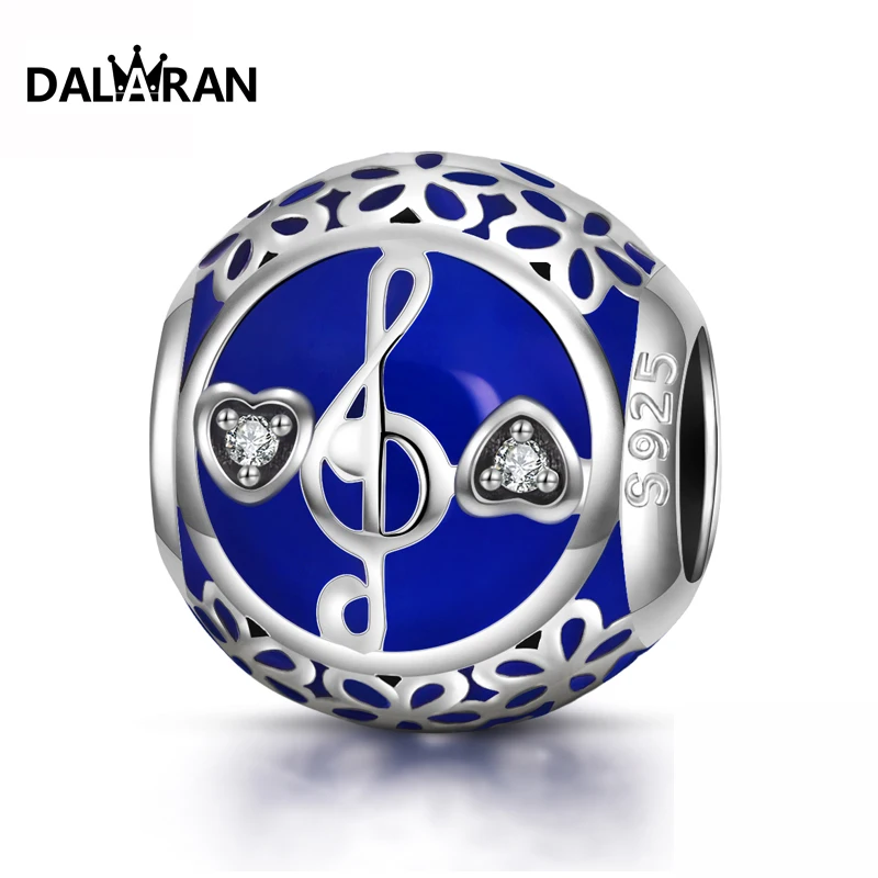 

DALARAN 2019 Fashion Silver 925 Jewelry Sterling Silver European Wonderful Notes Beads Fit Charm Bracelet Necklace For Women DIY