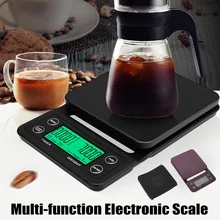 Удобные Многофункциональные цифровые весы для кофе, ЖК-дисплей с цифровым дисплеем и таймером, кухонные весы HY99