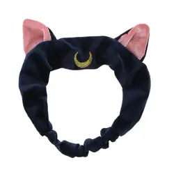 Кошачьи уши лента для волос головная повязка вечерние головной убор Макияж Инструменты Мода повязки для женщин