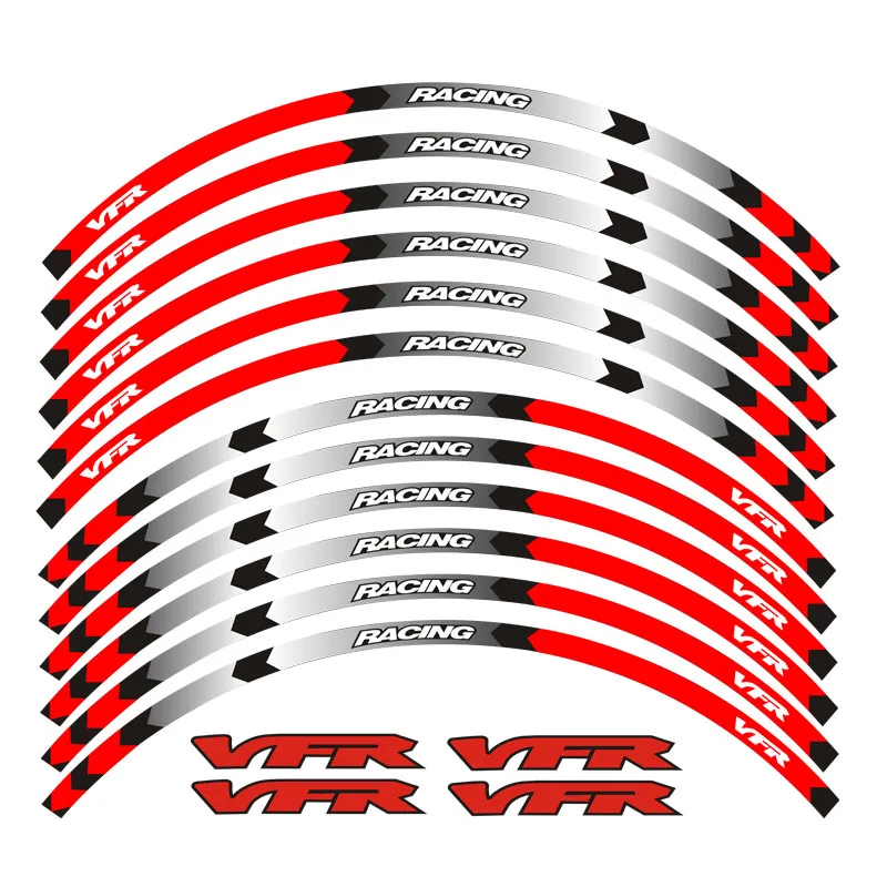 Горячая 7 стильных наклеек для колесных дисков мотоцикла 17 дюймов колеса для Honda VFR VFR750 VFR800 VFR1200 VFR1200F
