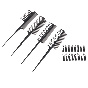 

New Weaving Cutting Brush Salon Hair Coloring Styling Professional 2 Side Hair Dyeing Comb Adjustable Sectioning Highlight Comb