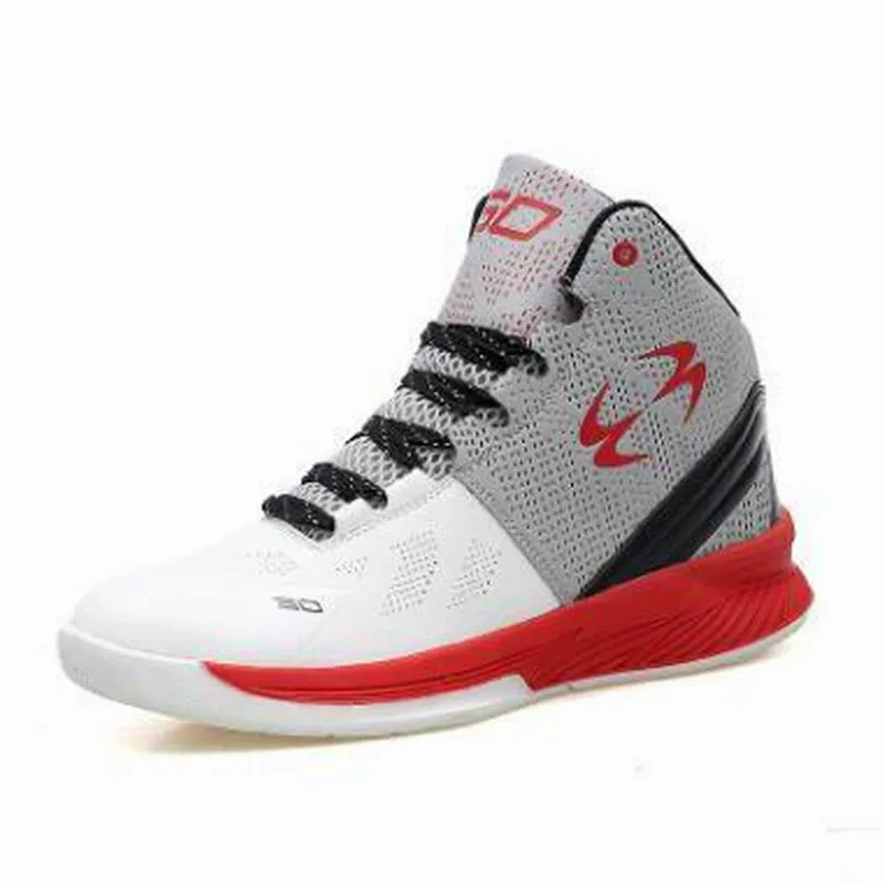 

Men Basketball Shoes Wear Resisting Air Cushion Athletic High Ankle Lovers Anti Slip Plus Size Basket Boots