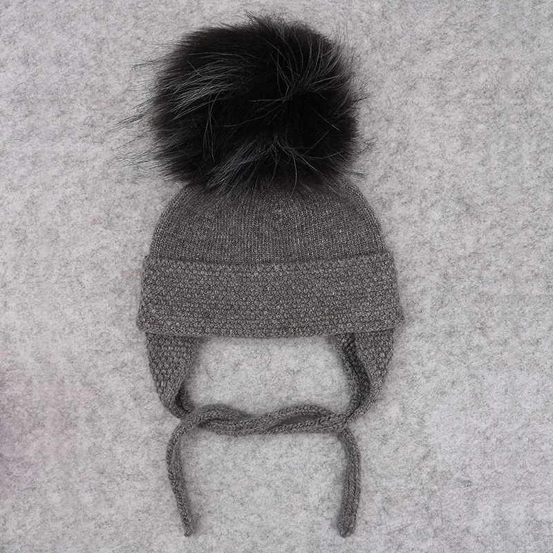 GZhilovingL/теплые шапочки для новорожденных мальчиков и девочек; милые мягкие шерстяные шапки; помпон с искуственным мехом; шапки для детей ясельного возраста