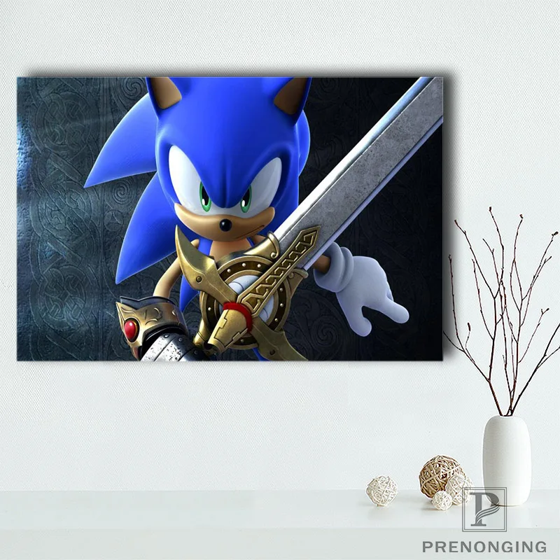 Холст постер из шелковой ткани Sonic 3D HD домашний Декор Ретро классический винтажный фильм плакат печать лучший подарок плакат@ 190414-h-22