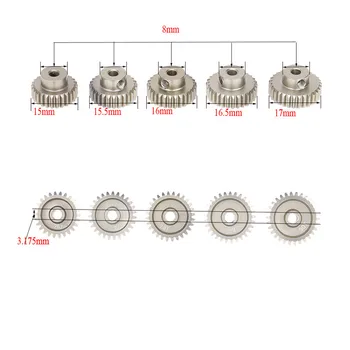 

SULEVE 48DP 26T 27T 28T 29T 30T Pinion Motor Gear Combo Set For 1/10 RC Car Brushed Brushless Motor