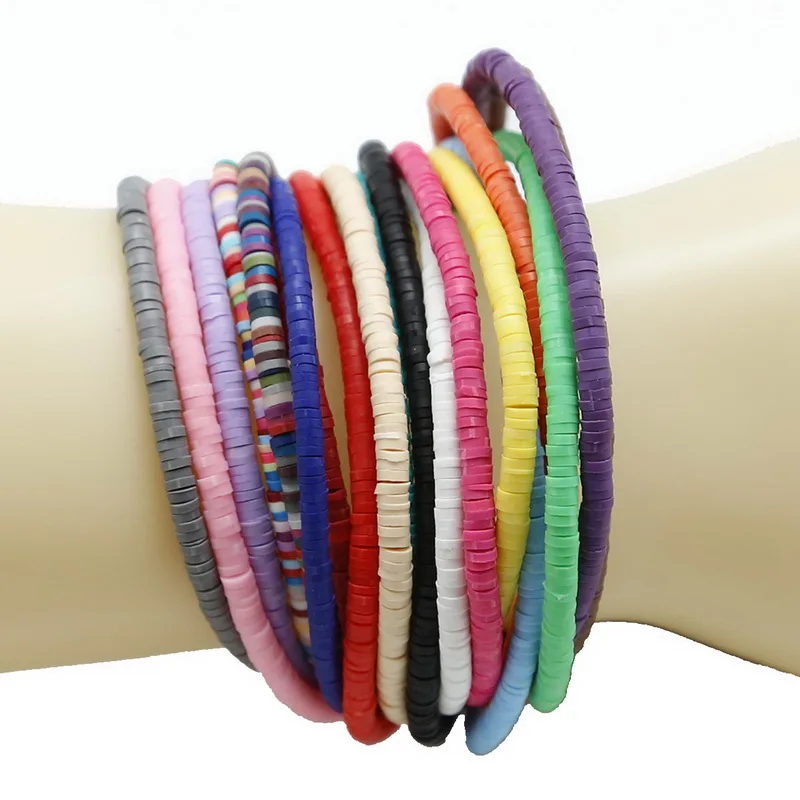 

45cm/strand 3x1mm Polymer Fimo Clay Chip Beads Disk Loose Spacer Beads for Necklace Bracelet DIY Apparel Sewing Craft