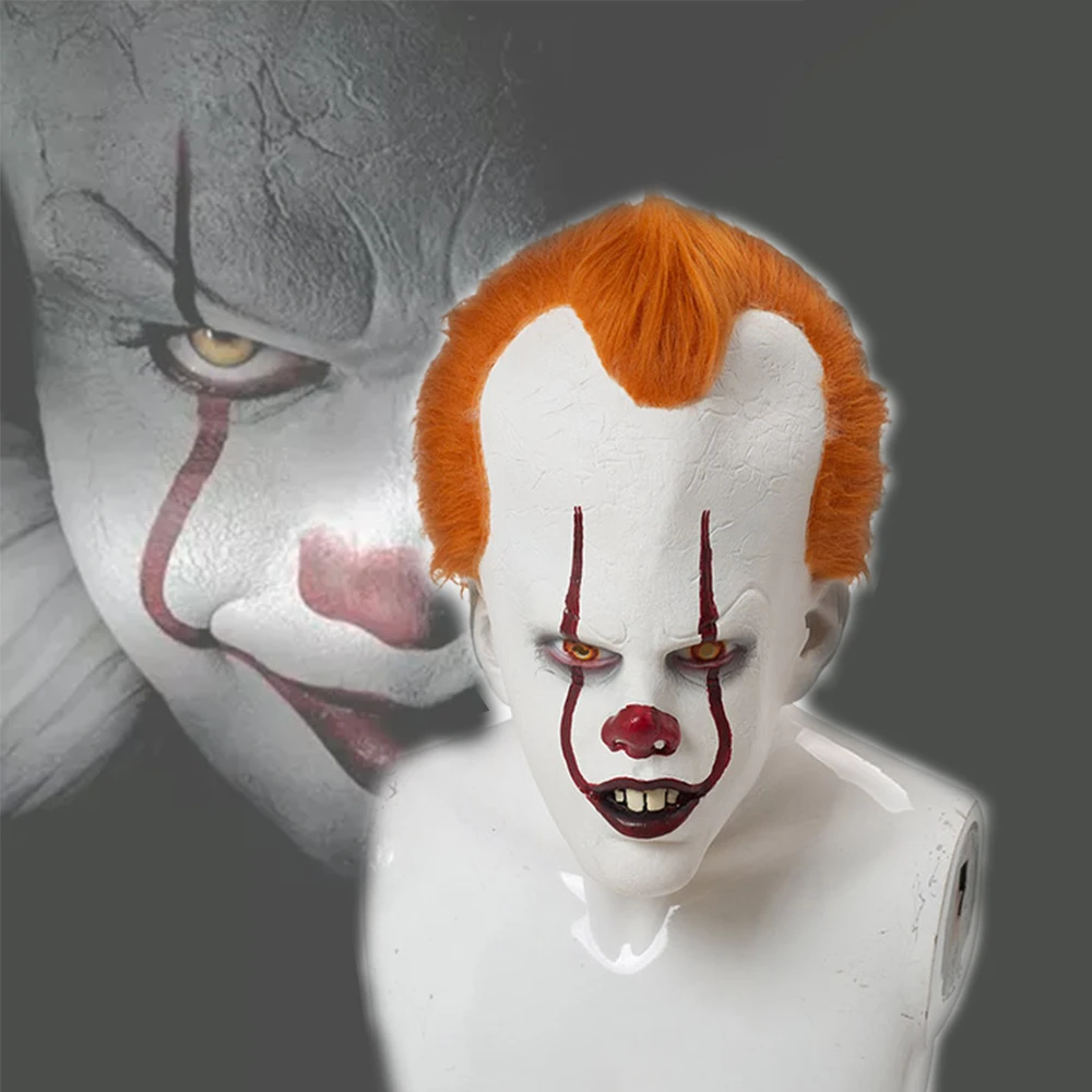 

Halloween pennywise mask Stephen King IT 2 Clown Mask Scary Horror pennywise Cosplay mask