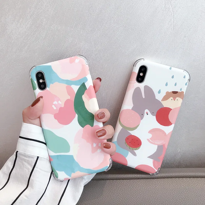 

FastDeng Fashion Simple Abstract Squirrel Phone Cases for Huawei P30 P20 pro lite Case Cute Cover with Bracket for Mate 20 pro