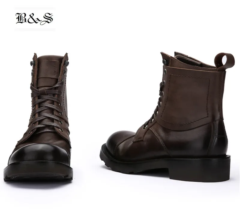 Черные и уличные ботинки ручной работы в винтажном стиле из натуральной коровьей кожи; рабочие ботинки в стиле панк; уличные ботинки в байкерском стиле в стиле ретро