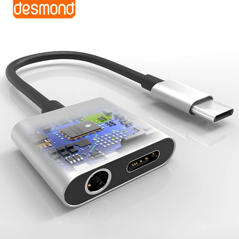

2 in 1 Type C Audio cable Type-c to 3.5mm Jack Earphone Audio Converter USB-C Charge Adapter Cable for Samsung Xiaomi Huawei LG