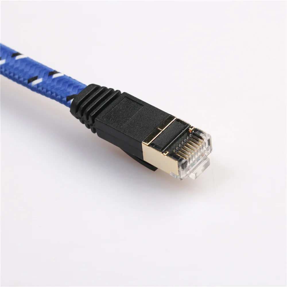 50 шт./лот высокое качество CAT7E Ethernet Интернет сеть патч LAN плоский кабель шнур для