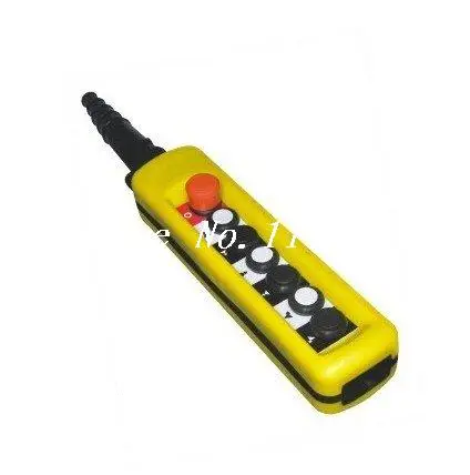 

2 Speed Control Hoist Crane 6 Pushbuttons Pendant Control Station With Emergency Stop