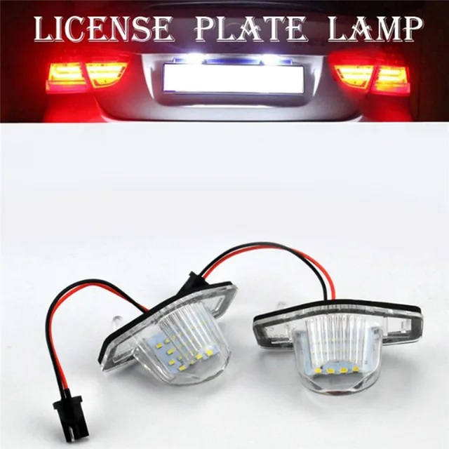 1Pair 18 LED License Plate Light Replacement Kit for Honda CRV Fit Jazz Crosstour Odysseyin Car