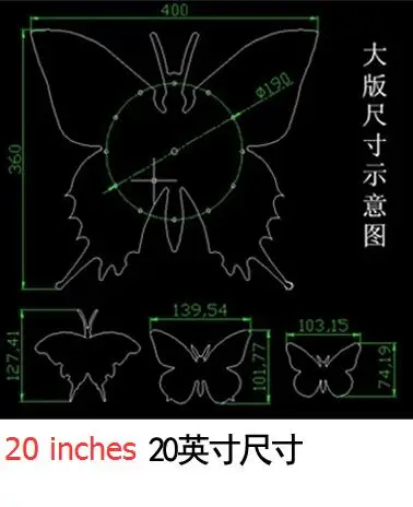 Новое обновление DIY бабочка форма настенные часы современный дизайн для спальня гостиная коридор домашний декор черный/красный