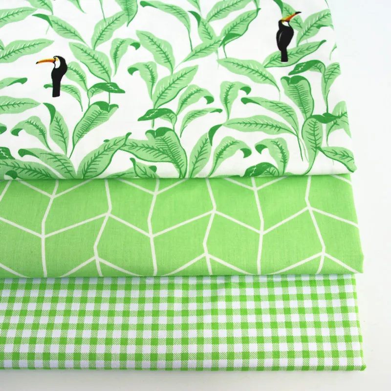 

Green Series 100% cotton Twill Fabric by meter DIY Sewing Quilt Scrapbooking Tissue Needlework Material Curtain
