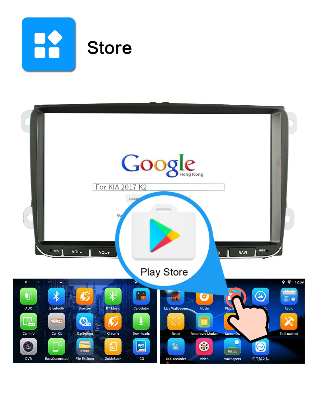 Best 9 "2 din car radio Android 8.1 player for volkswagen vw golf 5 6 polo tiguan touran passat B6 jetta sharan Skoda  Stereo Player 8