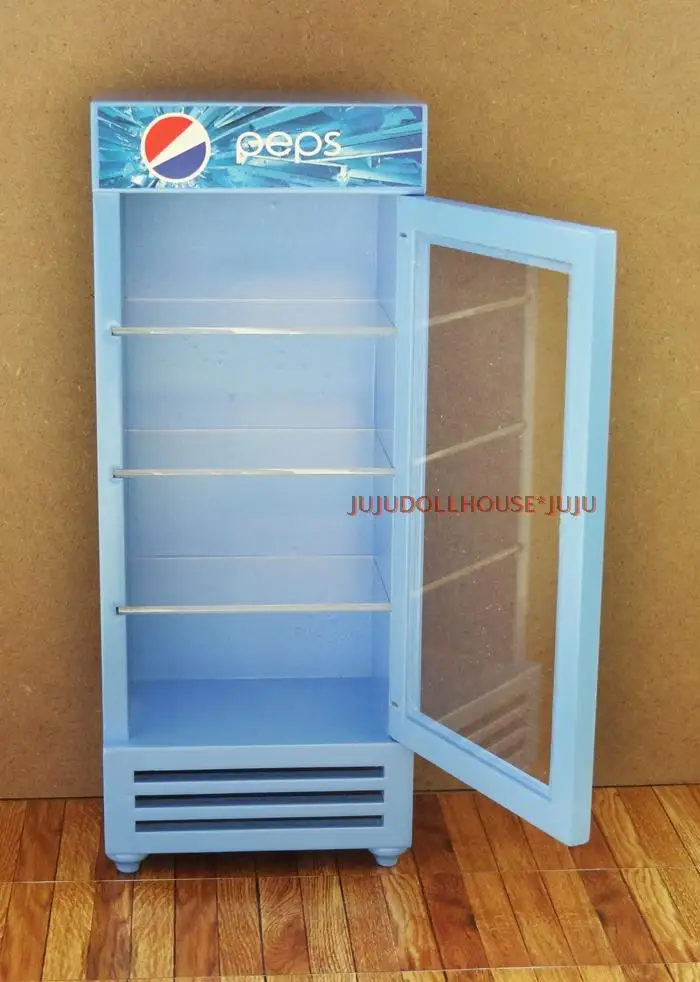 Mini dollhouse Clay Scene with mini shop refrigerator model empty box