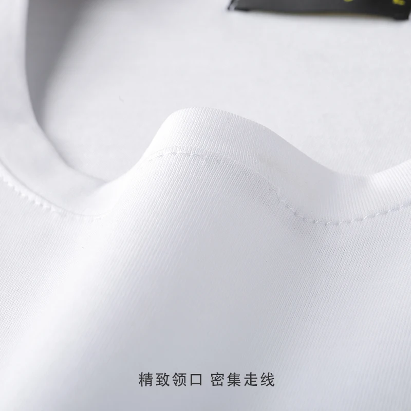REN. F Футболка мужская классическая M-4XL Однотонная футболка с круглым вырезом и короткими рукавами Мерсеризованный хлопок мужская футболка 4 цвета мужские топы