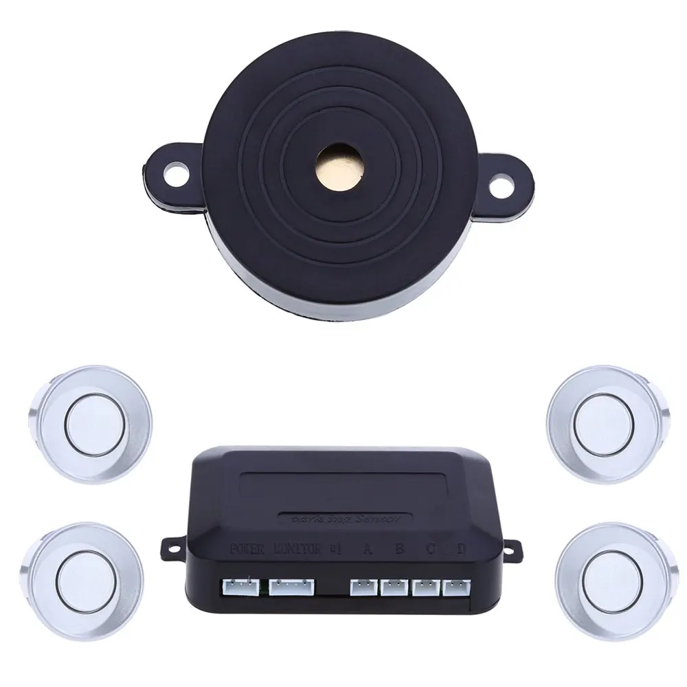 imágenes para Lo nuevo Parktronic sensor Del Revés Del Coche de 4 Sensores de Aparcamiento de Coches Espejo de Rearview Del Radar de Alerta de Sonido Conjunto detector de coches-plata imágenes para Lo nuevo Parktronic sensor Del Revés Del Coche de 4 Sensores de Aparcamiento de Coches Espejo de Rearview Del Radar de Alerta de Sonido Conjunto detector de coches-plata