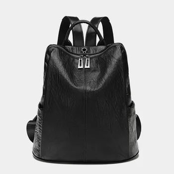 

Female backpack mochila feminina casual Multifunction Women Leather Backpack Female Shoulder Bag Sac A Dos Travel Back Pack C992