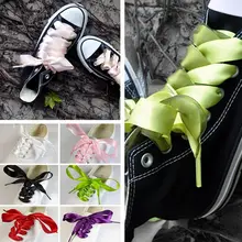 1 пара новых японско-корейских конфетных цветные ленты широкая обувь на плоской подошве шнурки ремень 7 цветов для кроссовок унисекс