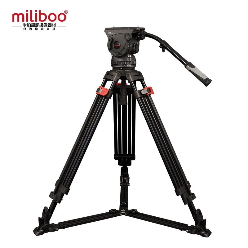 US $1.058.00 Miliboo Professional Broadcast Movie Tripod M15DL 3 Section With Fluid Head Load 18 Kg Max Height 207cm Tube Diameter 25mm