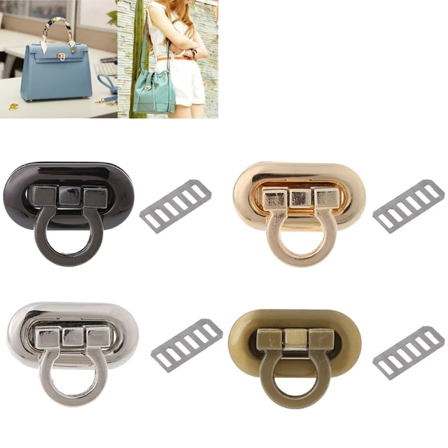 Thinkthendo New Metal Clasp Turn Lock Twist For Diy Handbag Thinkthendo New Metal Clasp Turn Lock Twist For Diy Handbag Craft Bag Purse Hardware