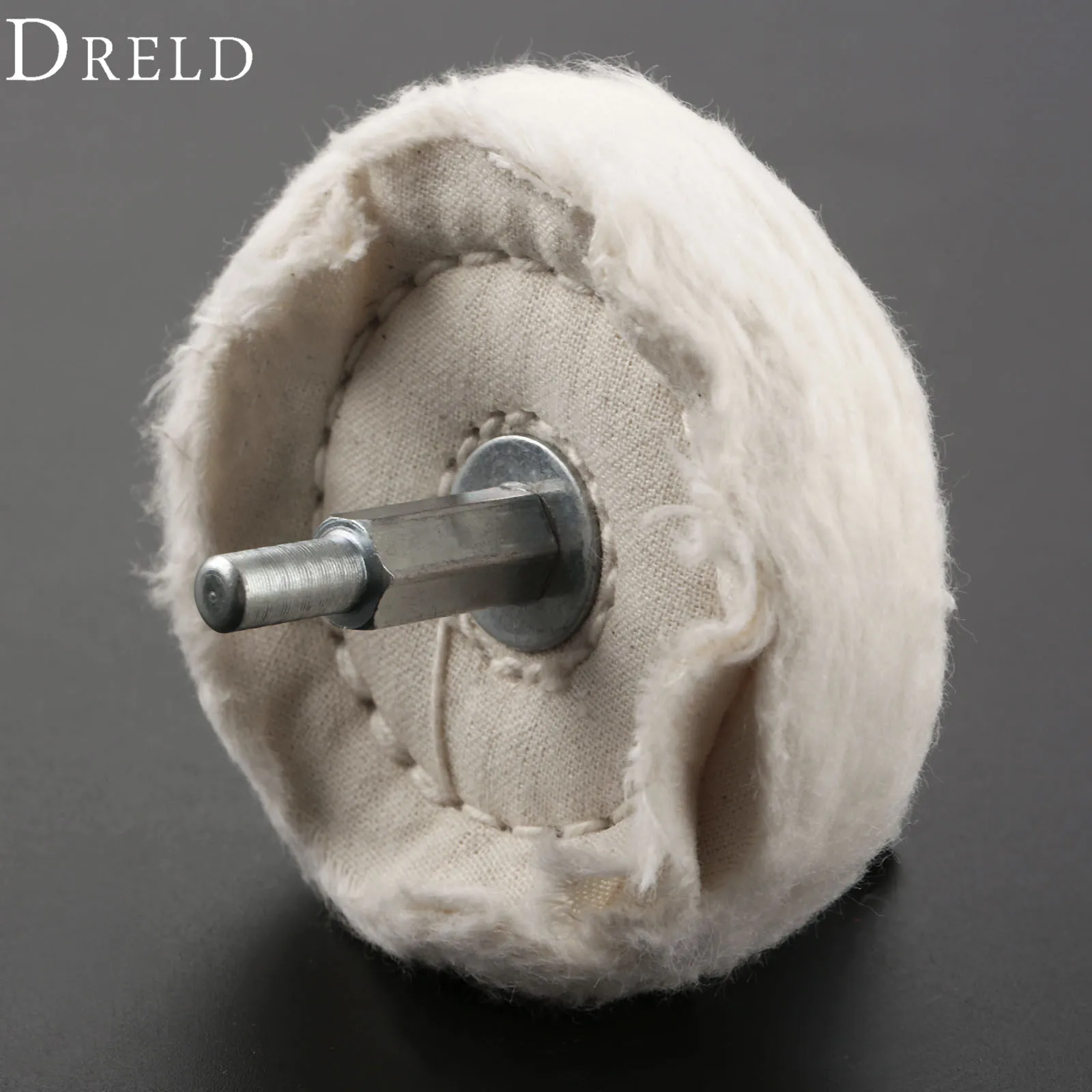DRELD 1Pc Dremel Accessories 1/4" Shank 75mm /3" Cloth Polishing Mop