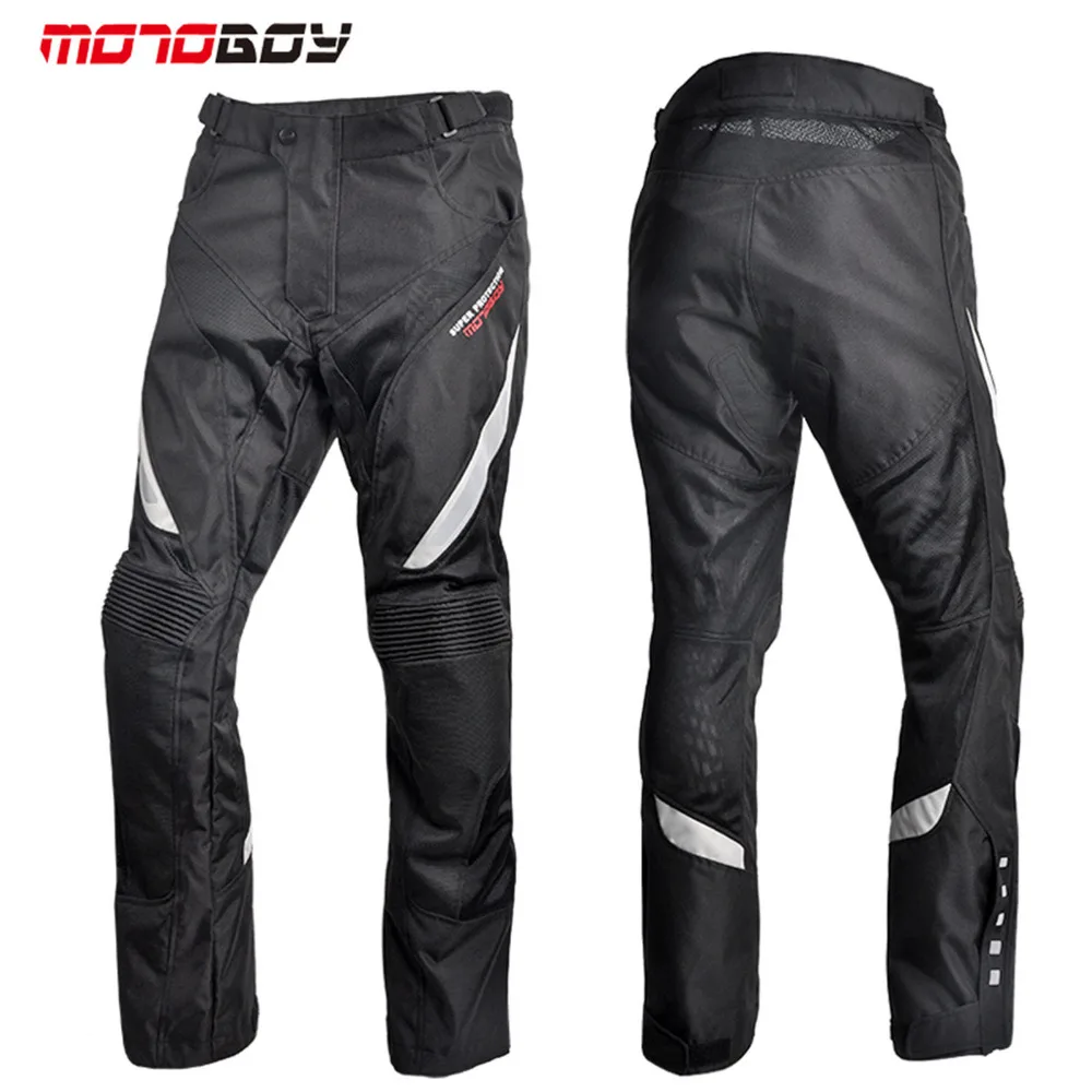 Black Textile Cordura Waterproof CE Armours Motorbike Motorcycle Trousers Pants 