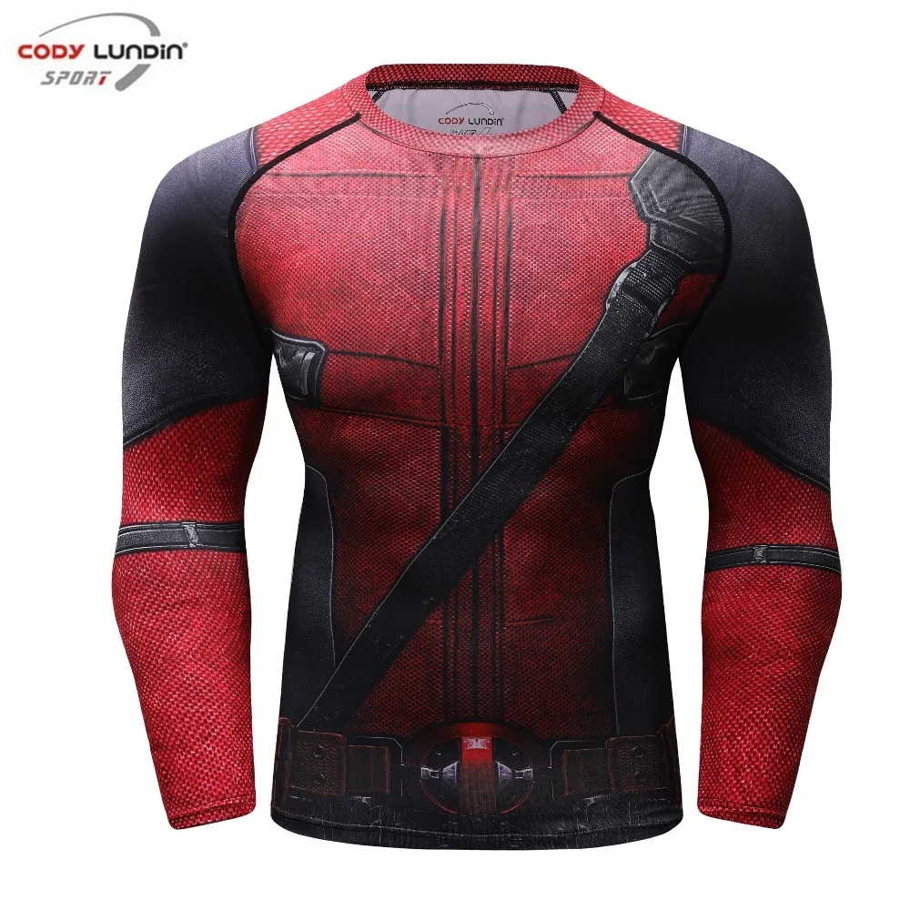 

Fun Deadpool 2 3D Printed T shirts Men Compression Shirt 2018 New Arrival Comics Cosplay Costume Clothes Long Sleeve Tops Male