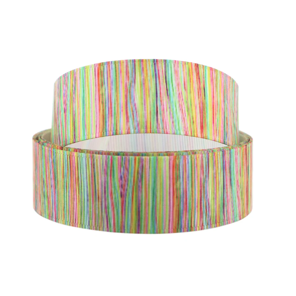

David accessories 7/8"22mm rainbow printed polyester grosgrain tape ribbon 5yds,DIY handmade materials,wedding gift wrap,5Y2796