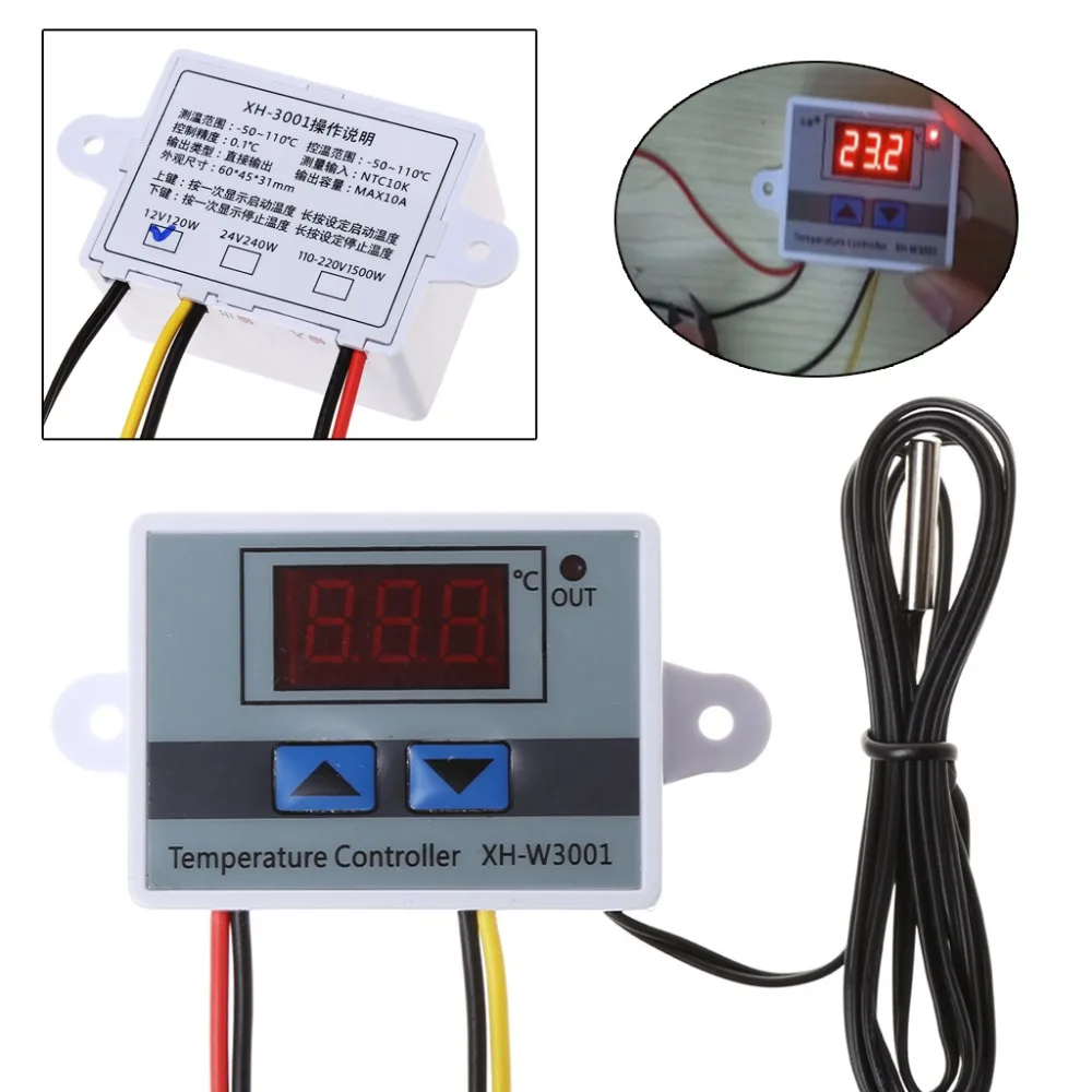

XH-W3001 Digital Control Temperature Microcomputer Thermostat Switch 12V MAR24_15