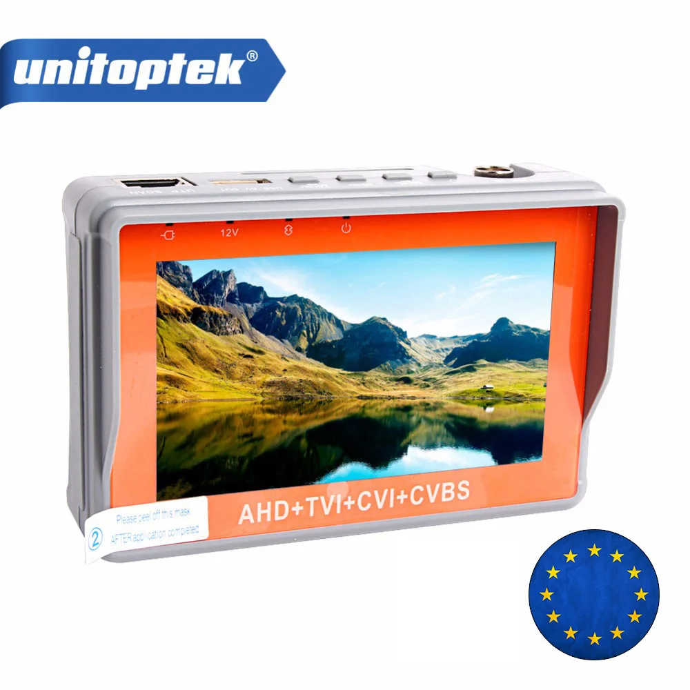 preço 5MP 4 Em 1 Para CVI TVI AHD AHD CCTV Testador Analógico CVBS Monitor De Câmera De Segurança Com 4.3 Polegada tela de LCD 5 v 2A, 12 v 1A