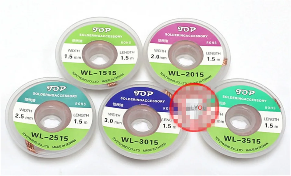 

1pcs Desoldering suction line to draw the line width 2.5MM tin with low residue ( mm ) 1.5 m long,WL-2515