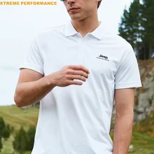 Jeep быстросохнущая мужская летняя футболка с коротким рукавом балахонах нагрудные Мужчины Вертикальная Воротник быстросохнущая одежда