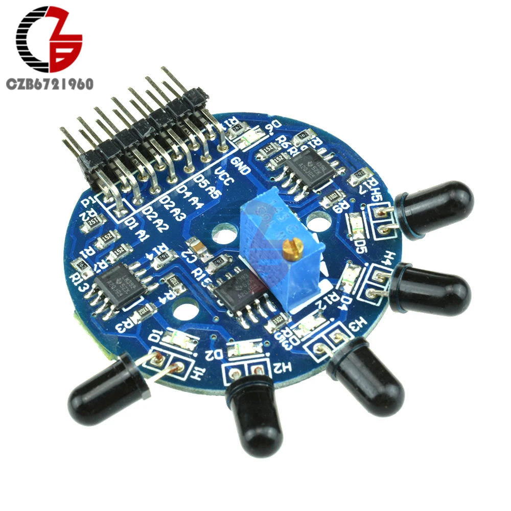 

5 Way Flame Sensor Module Digital Analog Output Fire extinguisher Robot