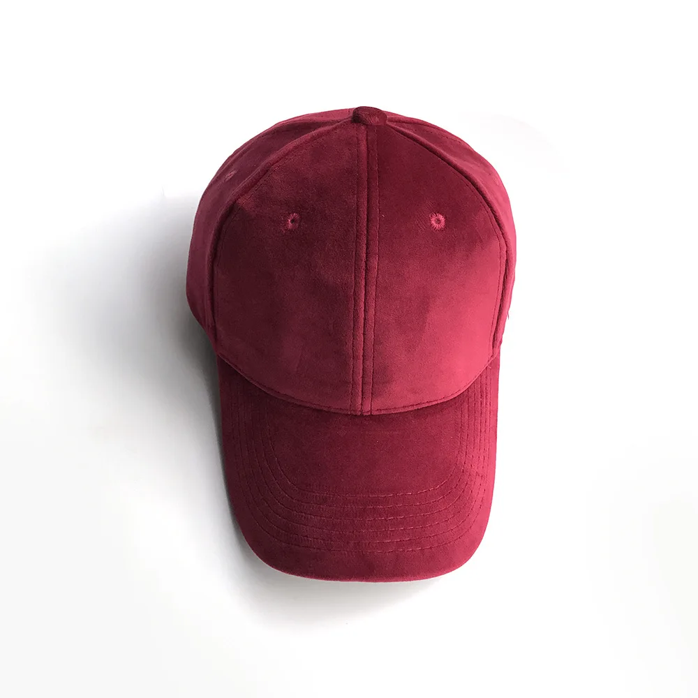 Новинка, Женская Вельветовая бейсболка, Мужская кепка, кепка с костями, модная бейсбольная кепка в стиле хип-хоп, плоская кепка для женщин, Gorras - Цвет: Burgundy