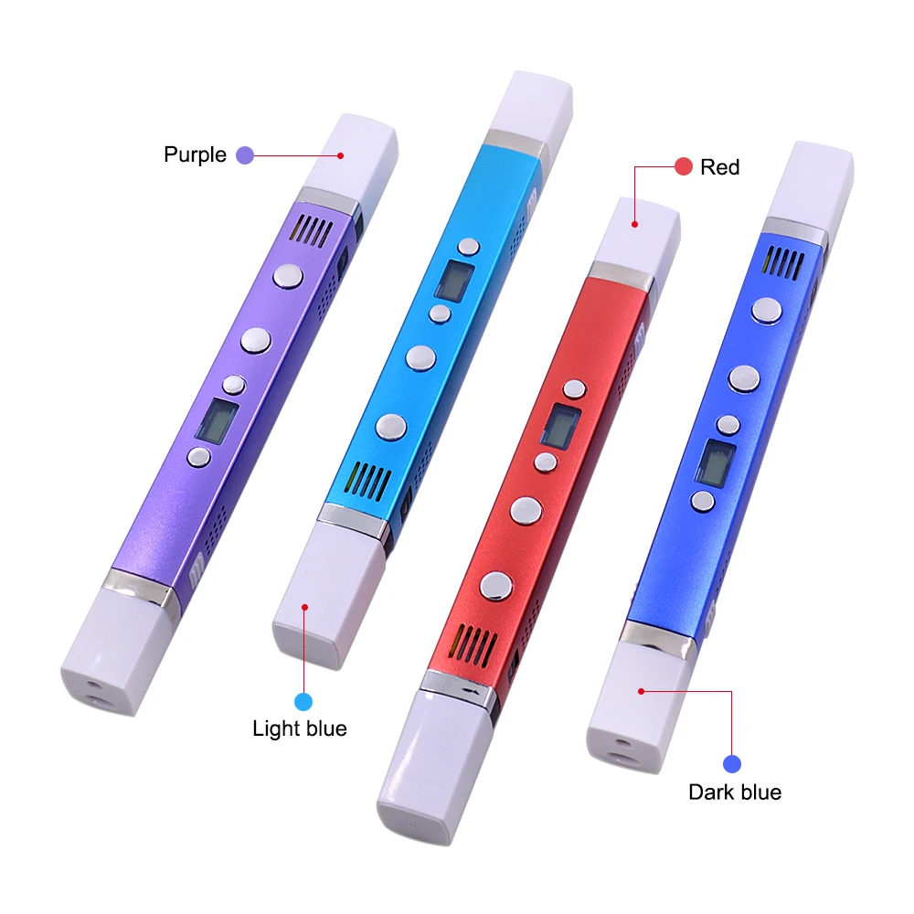 Myriwell, 3nd поколение, 3D Ручка, светодиодный дисплей, сделай сам, волшебный 3d принтер, ручка для печати+ USB адаптер питания/9 м, PLA нить для детей