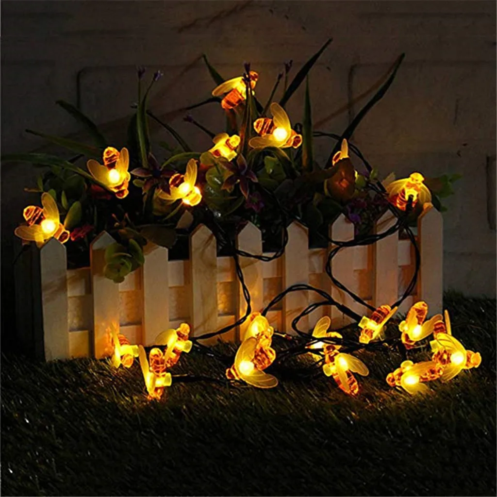 

Remote Control Solar Powered String Lights Bee Led Lights8 Modes Waterproof Dec creative gifts convenient lightweight products