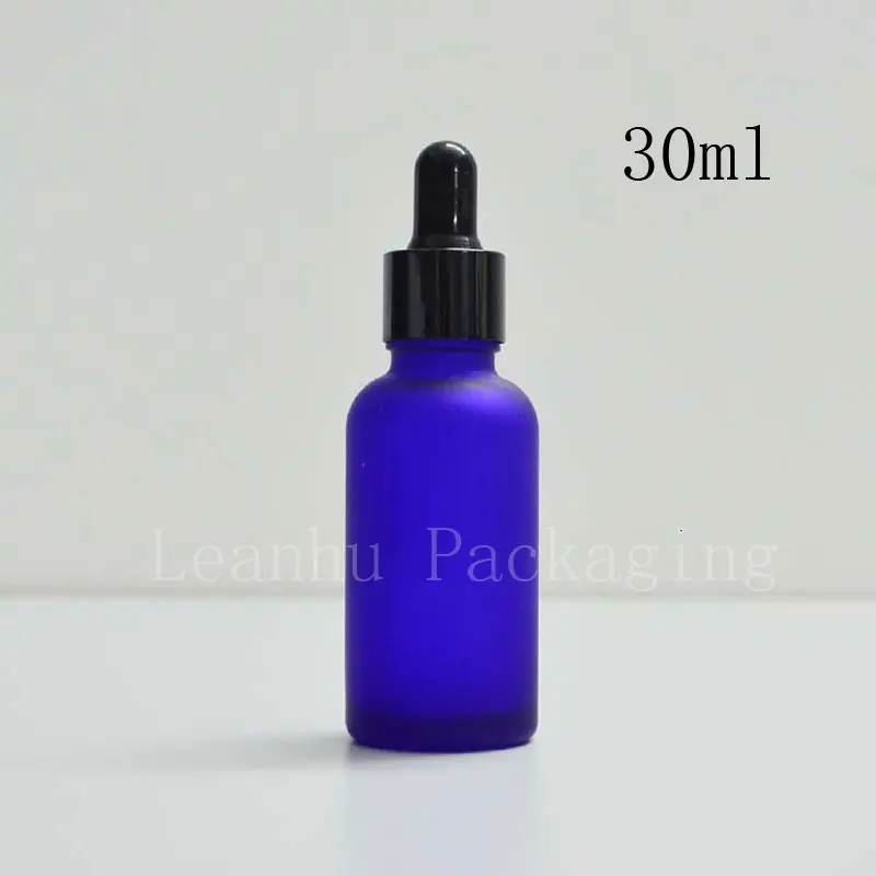 Pontos de Engarrafamento de Óleo Conta-gotas de Óleo por Atacado Conta-gotas de Implantação Vazio Fosco Azul Garrafa Frasco Frascos 30 ml Cor