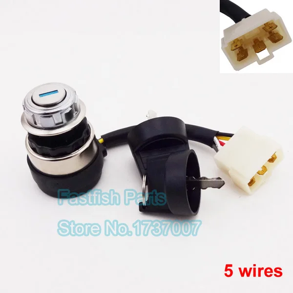 interruttore a chiave di accensione a 5 fili a 5 pin Blocco di avviamento per la maggior parte delle moto da 50‑250 cc per Buggy Go Kart ATV Interruttore di accensione per moto interruttore a chiave di accensione a 5 fili a 5 pin Blocco di avviamento per la maggior parte delle moto da 50‑250 cc per Buggy Go Kart ATV Interruttore di accensione per moto