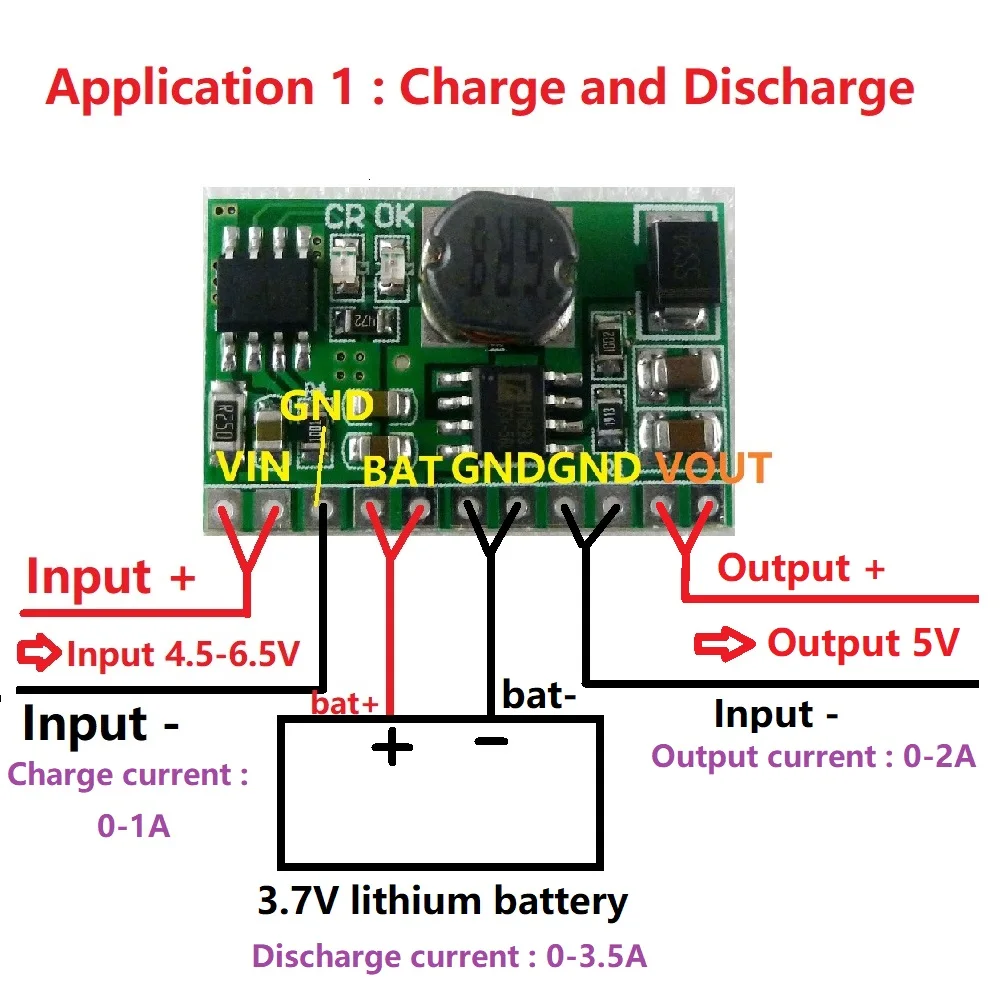 

5V/2.1A Out UPS mobile power Diy Board Charger & Step-up DC DC Converter Module for 3.7V 18650 lithium battery