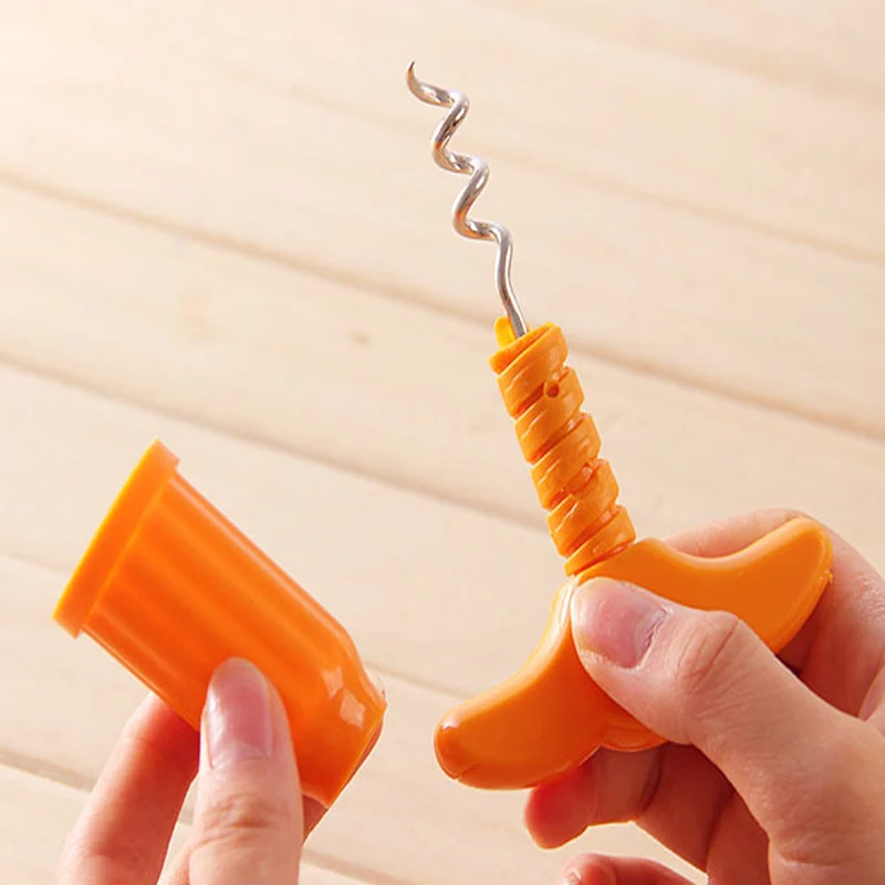 1PC Plastic Wine Bottle Opener for Kitchen Tools Device Champagne Grape