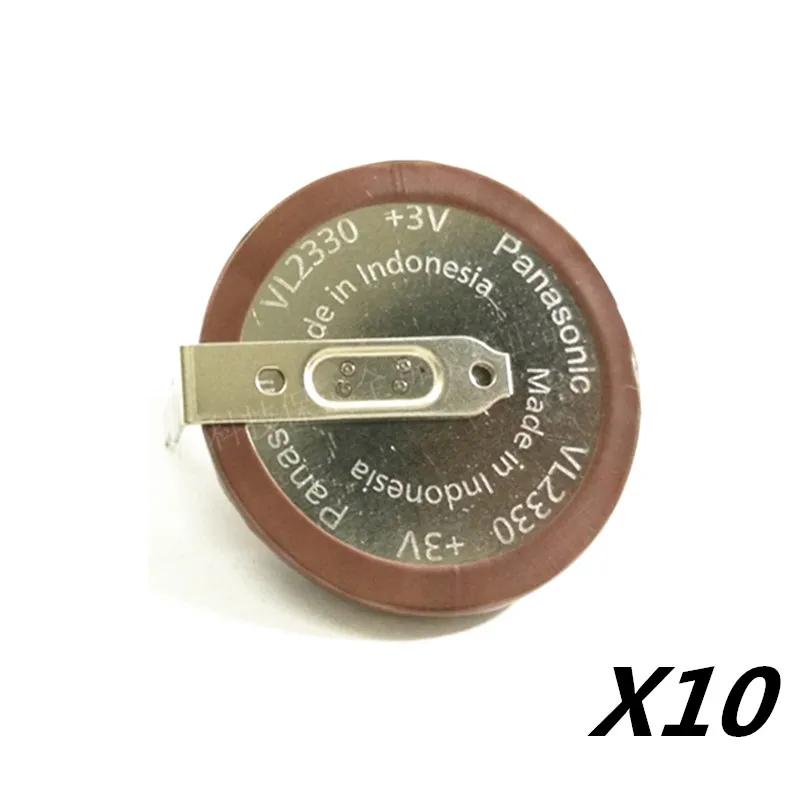 

10PCS/LOT Original New For PANASONIC VL2330 2330 Rechargeable lithium battery coin cell for car key button