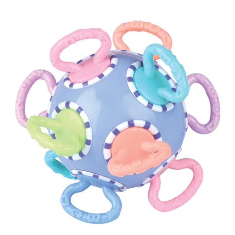 

1 Pc Rattles Hand Grasping Chewing Teether Ball Soft Molars Baby Infant Early Educational Toys for Kids Games Gifts Kawaii 2019