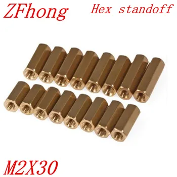 

1000pcs M2*30 M2x30 female Female Brass Hex Standoff Spacer