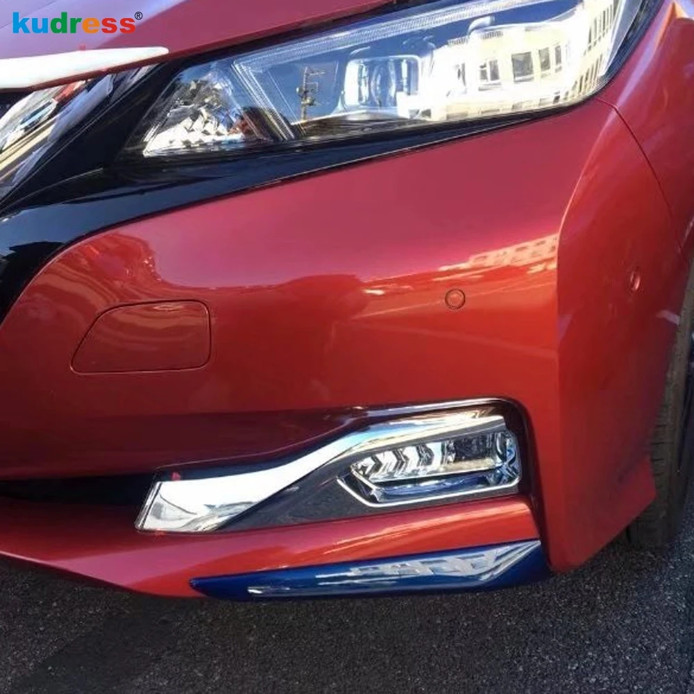 Для Nissan Leaf 2017 2018 2019 хромированный передний бампер ОТРАЖАТЕЛЬ противотуманная