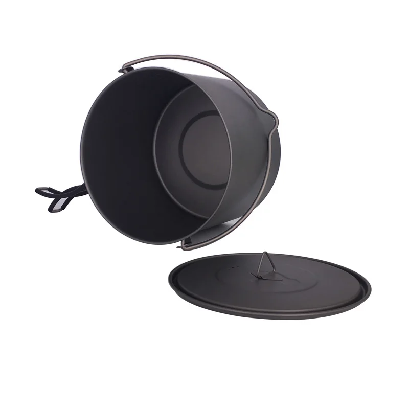 Tazas 1300 ml Utensilios de cocina set Ultralight Titanium sartén acampar al aire libre tazón de titanio picnic
