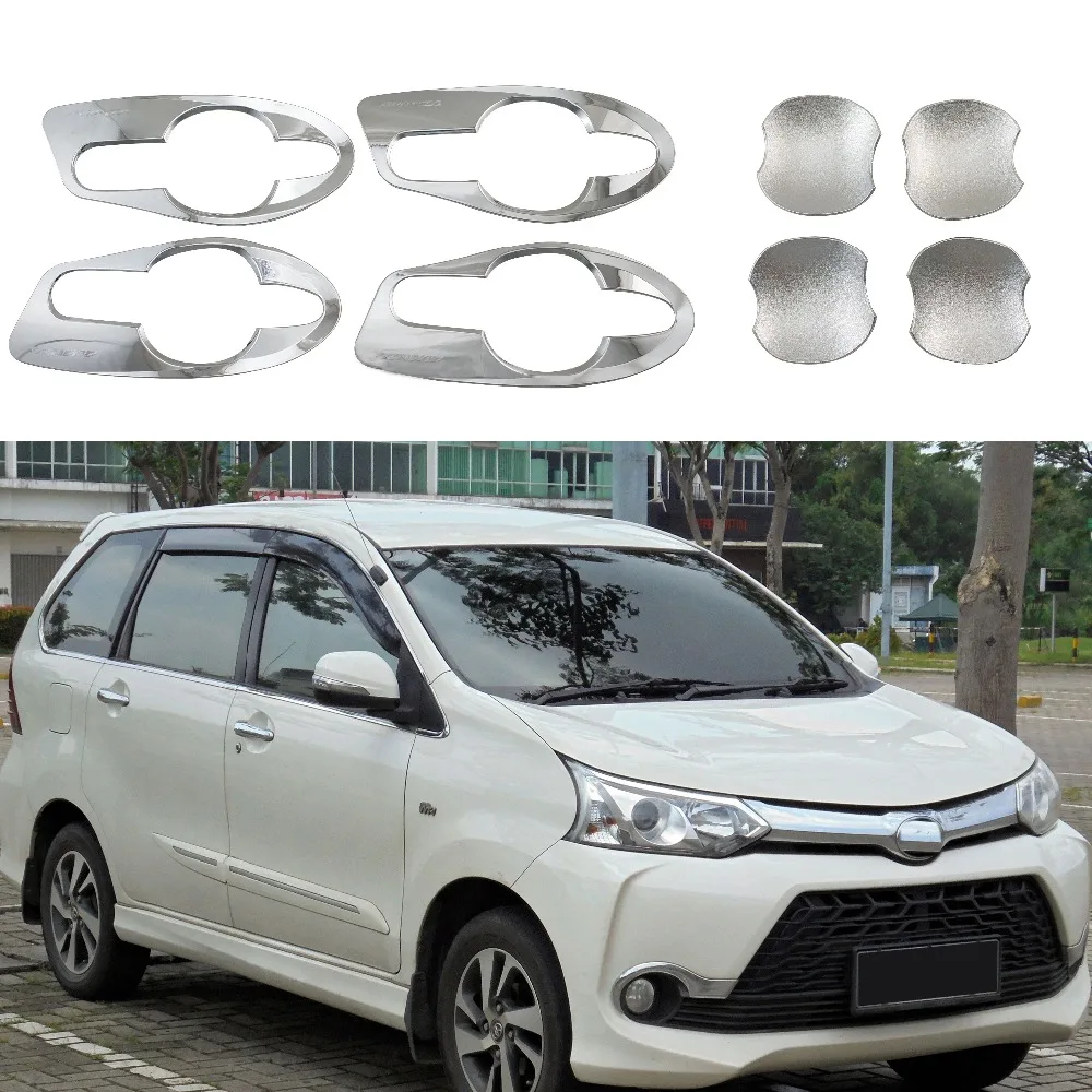 8 шт. хромированные наклейки на дверную ручку автомобиля для Toyota Daihatsu Xenia Avanza 2012 2015