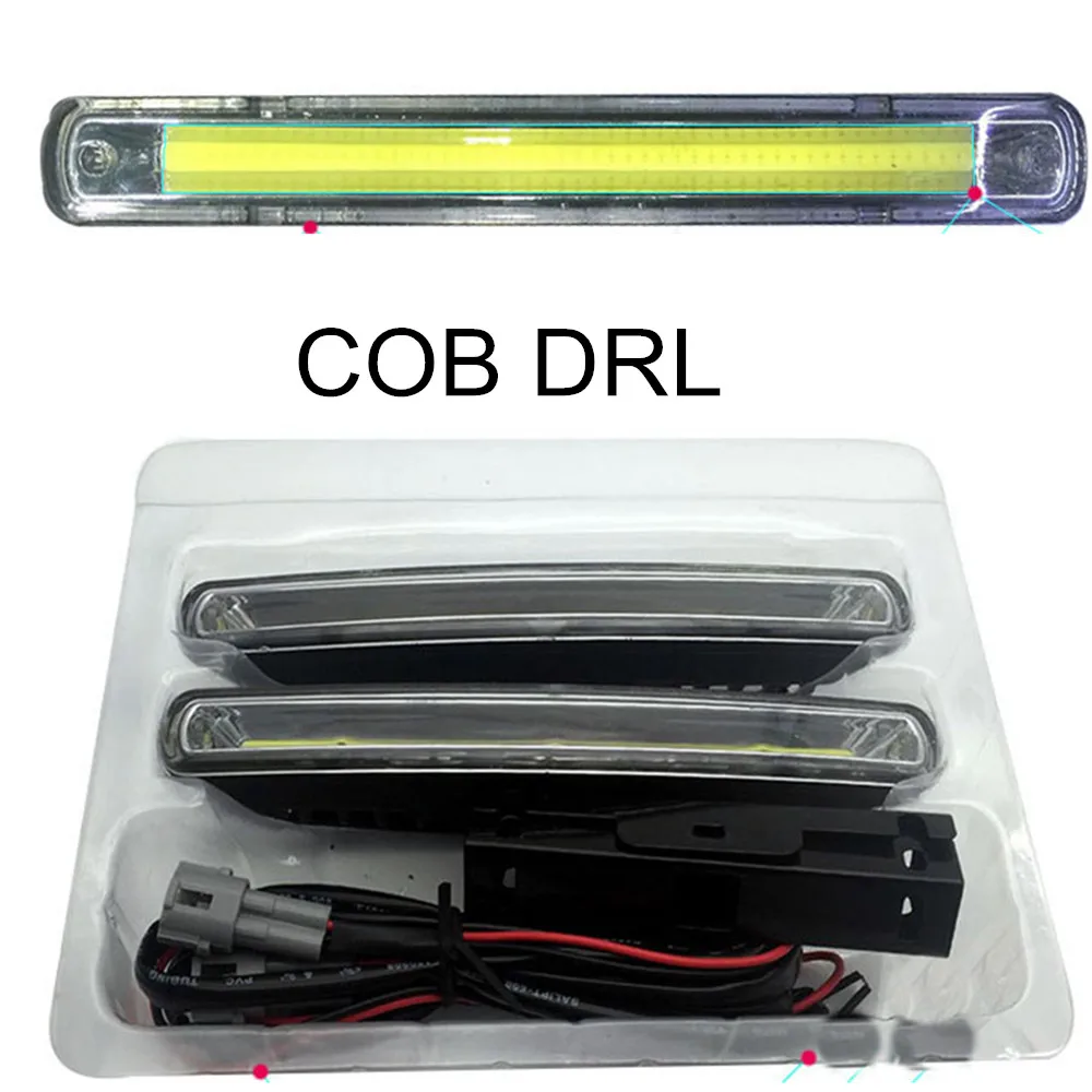 

best selling 2pcs New 12V 12W COB Car LED headlight headlamp Auto Driving Running Light Lamp high power